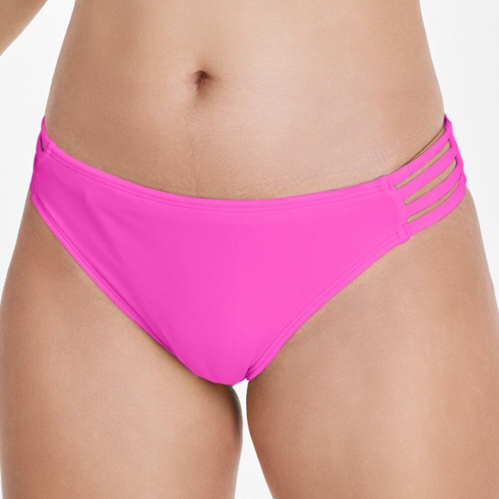 Salt + Cove Juniors' Strappy-Side Hipster Bikini Bottoms Pink Size M NWT